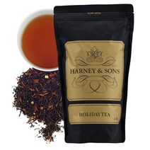 Harney & Sons 시트러스 클로브 시나몬 아몬드 향을 곁들인 홀리데이 티 | 느슨한 홍차 16온스, 열정 과일, 1파운드(1팩)