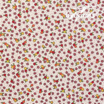 바이핸즈 면20수 피드색 꽃무늬 패브릭 퀼트 원단 - 1/2yd, 3.베리-아이보리핑크