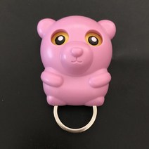 1PCS 올빼미 모양 벽 후크 키 홀더 벽 스티커 열쇠 고리 열쇠 걸이 후크 벽 걸이 후크 부엌 홈 장식, Bear pink