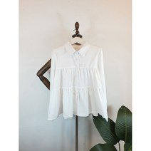 윤스토어 여름 절개 프릴 캉캉 블라우스