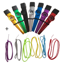 메탈 카주 카쥬 Kazoo 고품질 교육용 Up Up그레이드 +마개 + 목걸이줄, 레드