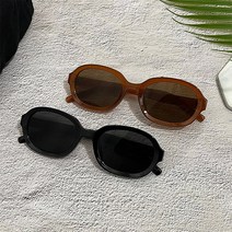 가벼운 뿔테 자외선차단 틴트 레트로 여자 남자 선글라스 빈티지 베이지 데일리 컬러 힙한 색안경