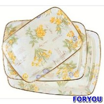 ForU972 쟁반세트 꽃 본 본세트 물병 주방용품 탕비용품 쟁반 생활용품