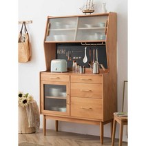 장 팬트리 주방 경재 원목 캐비닛 다기능 키친장 카, 120CM(블랙월넛컬러)홀보드+파워트랙문3개