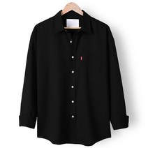 [오버나인] 남자 링클프리 솔리드 오버핏 셔츠