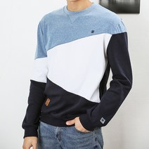 블루포스 남녀공용 BG콜넌 맨투맨 베이직핏 국내생산 커플 긴팔티셔츠 단체복