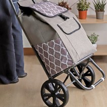 계단 오르는 큰바퀴 시장바구니 접이식 핸드카트 손수레, 도러블(꽃)