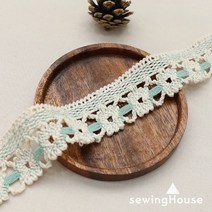 1마/90cm) 면100% 토숀레이스 쁘띠민트