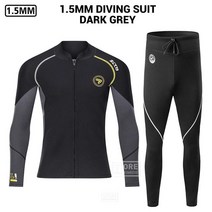 다이빙 서핑 잠수복 슈트 Neoprene-스쿠버 남성용 수중 낚시 스노클링 스피어피싱 윈드 1.5MM, [04] L, [04] MT201 GY Wetsuit Men