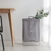 슬림 분리수거함 분리수거망 종량제 봉투 거치대 걸이 분리수거 가정용 재활용 사무실 쓰레기, 그레이