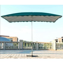 초대형파라솔 신호등 옥상 사각 방수 대형 파라솔, 3X3M 사각 레드색+물통