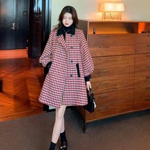 외주 상의 유럽 가을 전문점 프랑 수출함 상품 고급 모직코트 옷 여성의류 표시 자르는