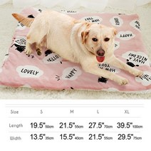 펫러그 강아지 고양이 러그겨울용 따뜻한 개 고양이 매트 패션 격자 무늬 두꺼운 침대 소형견/중형견/대형, 03 071 Pink_03 L