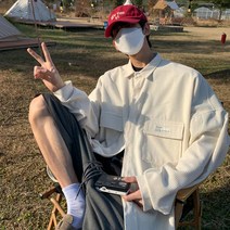 청 데님 포켓 오버핏 체크 가을 남성 셔츠 남방 와이셔츠 정장 코트 와이셔츠 린넨 골덴 패딩