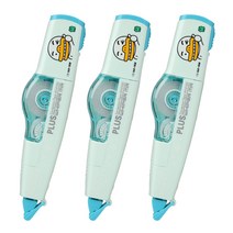 플러스 카카오 프렌즈 수정 테이프 (5mm*6m) WH615 본품 3개, 튜브 3개 (WH615)