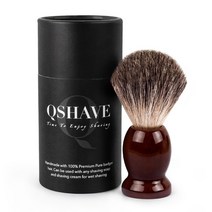 쉐이빙부스터 저자극 면도 거품 풍부한 거품 크림 밤 비누 브러쉬 qshave man pure 오소리 hair shaving brush wood 100 for razor 더블