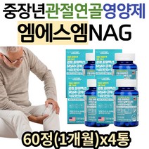 중장년층 슬관절 허리 연골 건강 엠에스엠 NAG 영양제 무릎 손가락 관절 MSM 글루코사민 보스웰리아 분말 60대 70대 어르신 JOINT 고관절 추천 식이유황 초록홍합 관절영양제
