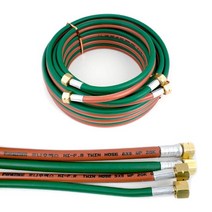 한강 쌍호스 (난연) 5mm 8mm 10M 15M 20M 30M 50M 휴대용 고무 산소 용접 호스, 8mmX50M, 1개