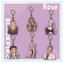로제 ROSE 박채영 블랙핑크 블핑 팬 굿즈 아크릴 가방 키 체인 백 참 열쇠고리 키링 6.5cm 1p, 옵션 육