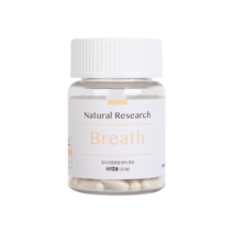 네츄럴리서치 호흡 Breath 강아지 고양이 영양제 캡슐 60정 2개월분 Natural Research 기침 기관지 협착증 거위소리, 3개