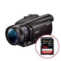 소니 FDR-AX700 4K 비디오카메라 캠코더+샌디스크 익스트림프로 V30 128기가 /빅보스