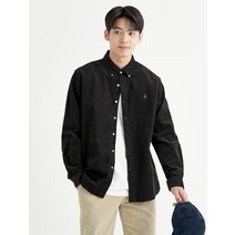 BEAN POLE 레귤러 그레이 코듀로이 솔리드 셔츠