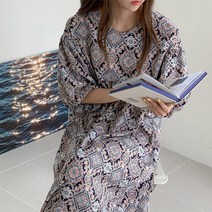 [하젤] 클래식 페이즐리 퍼프 원피스_M1654