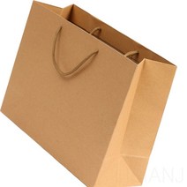 리시안제이 32X25CM 인쇄 프린트용 종이가방 무지 브라운 선물가방 기프트백