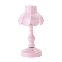 창조적 인 레트로 로터스 잎 램프 갓 데스크탑 야간 조명 터치 컨트롤 데스크 나이트 램프 홈 바 클럽 장식 D를위한, 분홍색