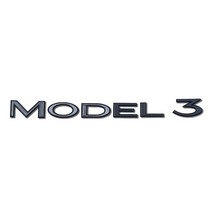 테슬라 후면 부트 트렁크 로고 엠블럼 배지 자동차 스티커 데칼 모델 3 X S Y용 스타일링 액세서리, [03] glossy black