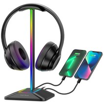 Link Dream z8 RGB 충전 헤드셋 스탠드, LK-Z8-블랙