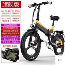 랑케레이시 전기자전거 접이식전동자전거 20인치 성인 신형 오프로드 자전거 장거리 산악자전거 팻바이크전기자전거 폴딩, 블랙레드 G650 플래그십 에디션, 48V, 12ah