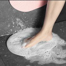 간편한 발닦는판 발씻는패드 브러쉬 발씻기 솔 매트 풋 각질 제고 세척 클리너 욕실화장실, 핑크