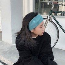 한다난- 니트 헤어밴드 운동 세안 머리띠 헤어터번 반다나
