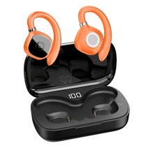 가성비블루투스이어폰 게이밍 오픈형 5.3 무선 스포츠 러닝 헤드폰 hifi 스테레오베이스 오픈 이어 tws 이어 버드 노이즈 캔슬링 게임 헤드셋, 주황색, 02 Orange