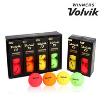 볼빅 T3 비비드 VIVID 화이트 컬러 골프공/12구/로고볼인쇄/선물포장