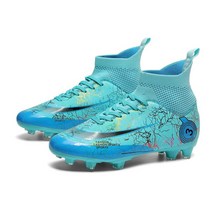 남성 유소년 끊없는 발편한 티엠포 풋살화 전문가용 초경량 긴 스파이크 축구화 남녀 공용 발목 훈련 풋살