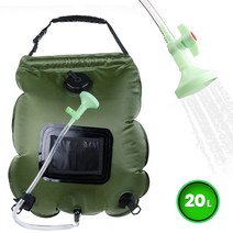 휴대용 캠핑 야외 샤워기 샤워기 간이 샤워백 용, 해외, Green 20L