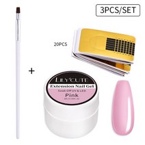 가성비 LILYCUTE-연장 네일 젤 클리어 화이트 핑크 UV LED 연장 젤 팁 향상 슬립 솔루션 빠른, 한개옵션1, 80 225902