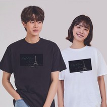 키밍 프랑스 에펠탑 블랙티 오버핏맨투맨