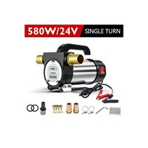 무료 배달 전기 DC 12V24V 오일 펌프 자체 프라이밍 220V 디젤 등유 이송 연료 우물 워터 50l분 정방향 및 역방향 오일펌프 워터펌프 양수기 220v 빠른, 24V single turn