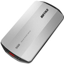 버팔로 SSD 외장 500GB USB3.2 Gen2 Type-C 최대 독출 속도 1050MB 초 방진 방적 IP55 내충격 MIL-STD 휴대용 SSD-PHP500U3SA N, 실버, 4TBMB