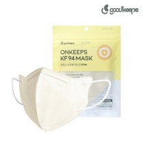온킵스 KF94 컬러 새부리형 마스크 아이보리 100매 (5매입)