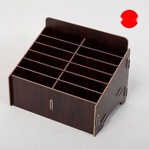 명함수납함 핸드폰 오피스 호텔 꽂이 스탠드 사무실 케이스, 12칸 다크호두
