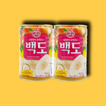 오뚜기 백도 복숭아 과일 통조림 400g 2캔, 400g x 2개