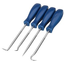 저렴한 4Pcs 및 후크 세트 O 링 오일 씰 가스 켓 풀러 리무버 공예 손 도구, 01 blue Silver