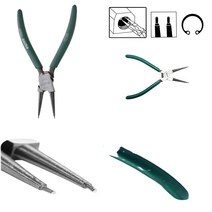 오므림직선 스냅링체결 7인치 스냅링플라이어 플라이어공구 스냅링집게, 스냅링 플라이어 7인치, 1개