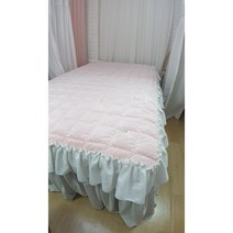 안나홈 극세사 프릴 패드 S/Q, 핑크