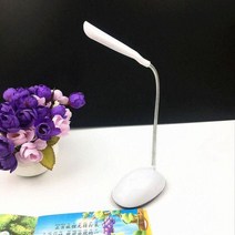 책상조명 독서등 Led 데스크 램프 무단 디 밍이 가능한 터치 접이식 테이블 침대 옆 독서 눈 보호 야간 조명 DC5V USB 충전식, White