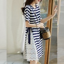 무드무드 엑시 스트라이프 리본끈 원피스